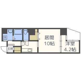 G-STYLE天満橋(1LDK/14階)の間取り写真
