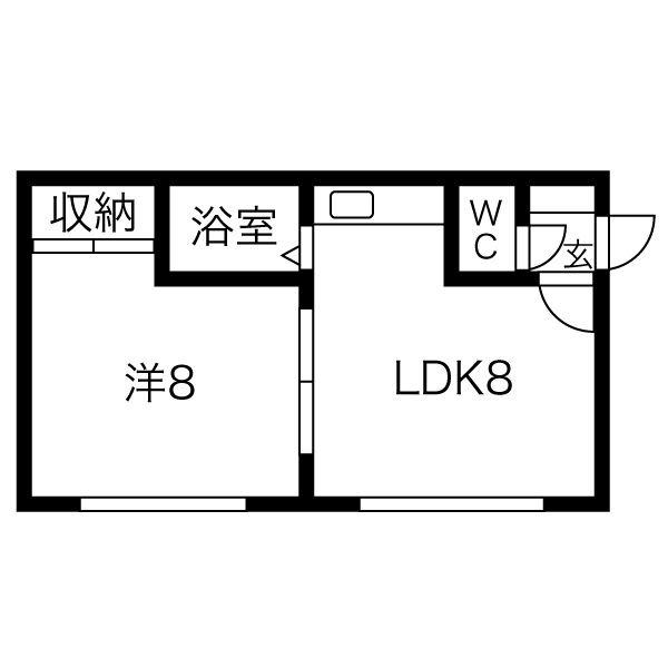 BEST347(1LDK/3階)の間取り写真