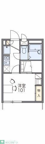 レオパレス常盤町(1K/2階)の間取り写真