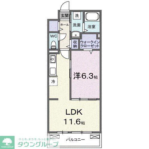 グレース ローズ(1LDK/3階)の間取り写真