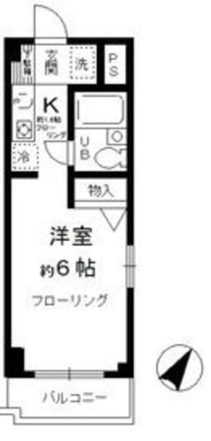 チェリーコート武蔵小金井(1K/3階)の間取り写真