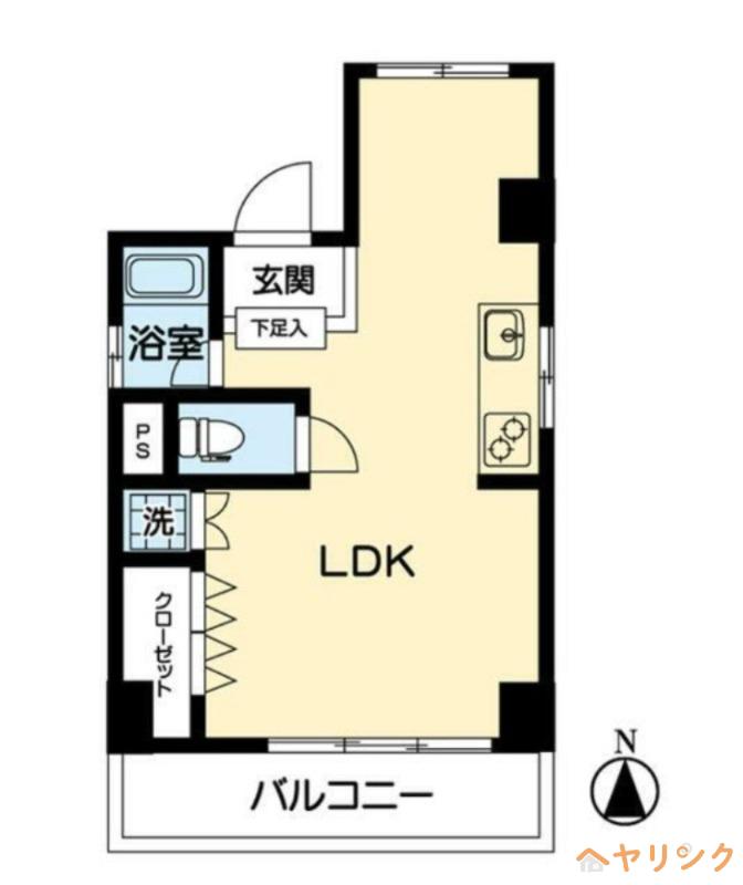 コーポミネ(1K/3階)の間取り写真