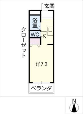 リヴィエール桐谷(1K/3階)の間取り写真