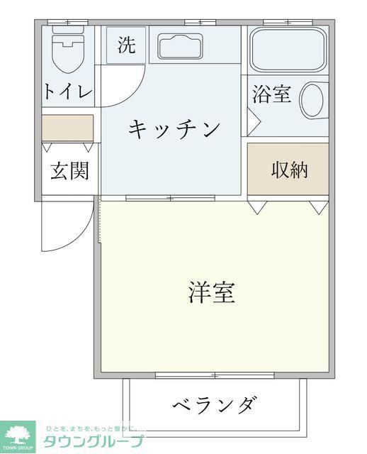 サンコーポコシバ(1K/3階)の間取り写真