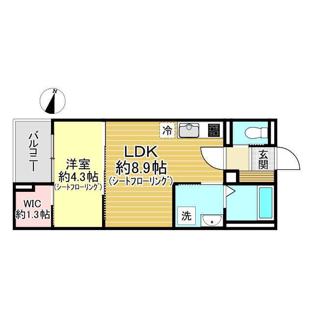 東京都練馬区上石神井南町計画(1LDK/2階)の間取り写真