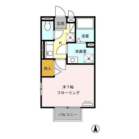 伊豆箱根鉄道駿豆線 三島田町駅 徒歩6分 2階建 築22年(1K/2階)の間取り写真
