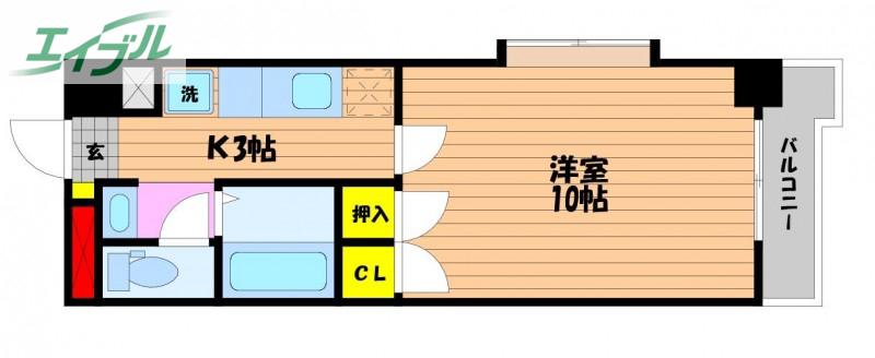 恒和レジデンス(1K/5階)の間取り写真