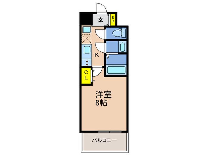 LIVIAZ KOBE SOLEIL(1K/4階)の間取り写真