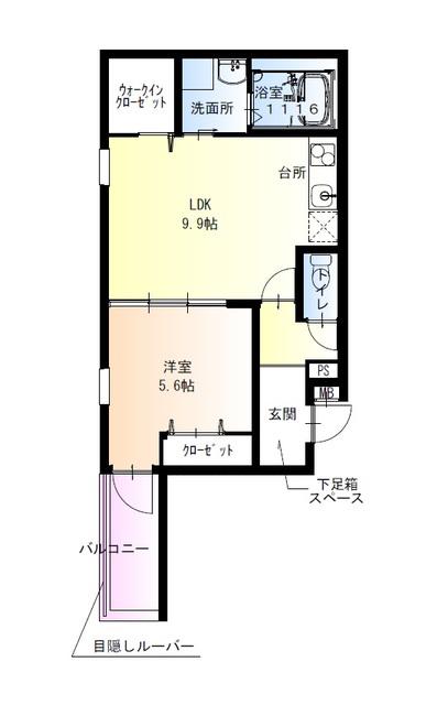 フジパレス高石駅南II番館(1LDK/3階)の間取り写真