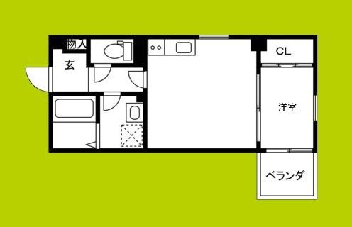 ARCA豊中曽根(1LDK/2階)の間取り写真