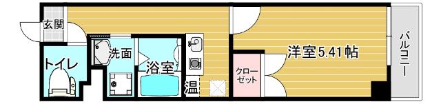 みおつくし江戸堀(1K/6階)の間取り写真