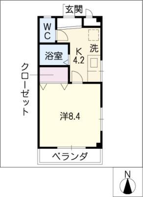 ラメゾン タナカE(1K/1階)の間取り写真