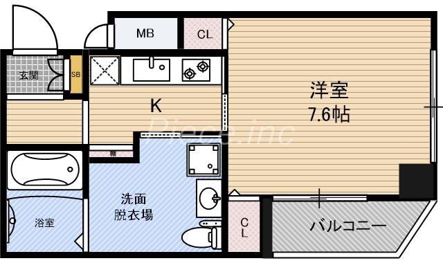 パレス東洋福島舘(1K/6階)の間取り写真