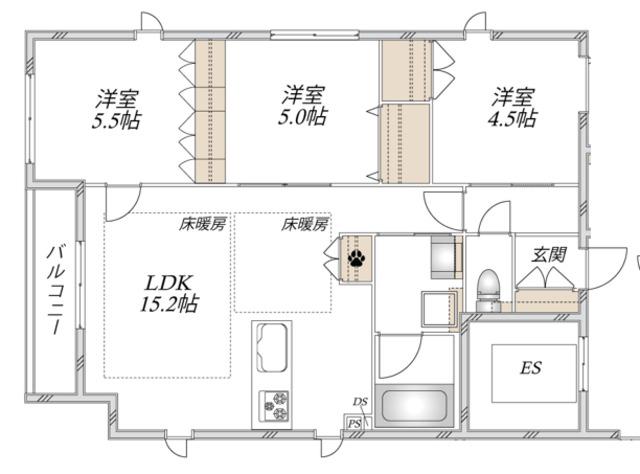 T-MAISON(3LDK/2階)の間取り写真