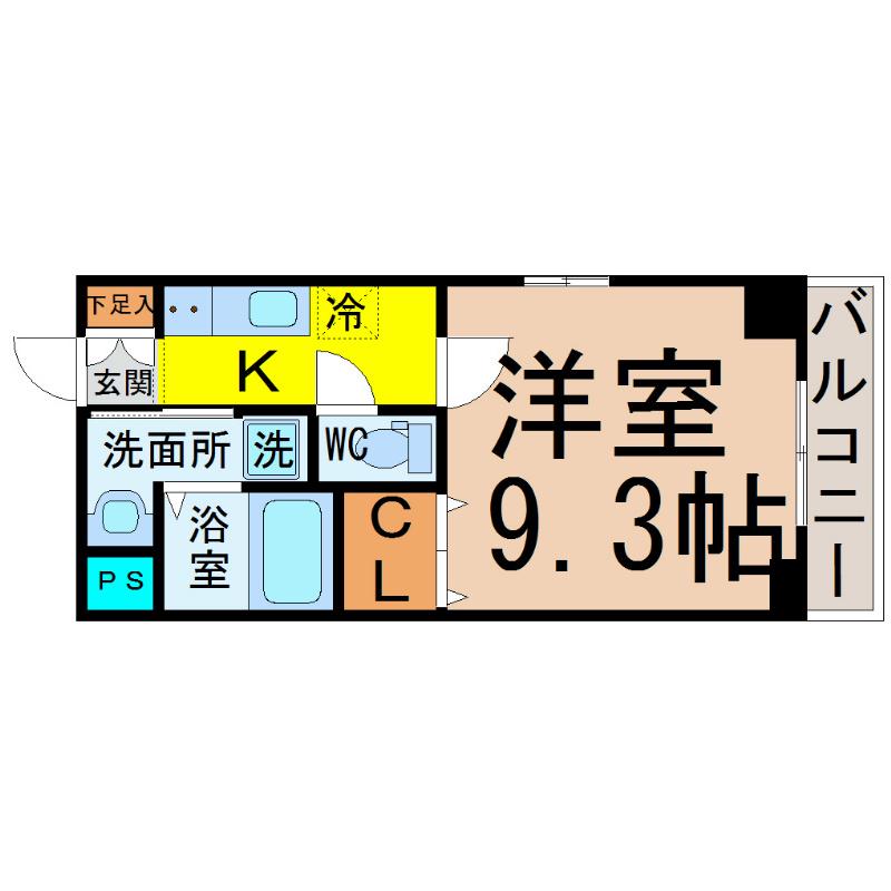 アプレシオ伝馬町(1K/8階)の間取り写真