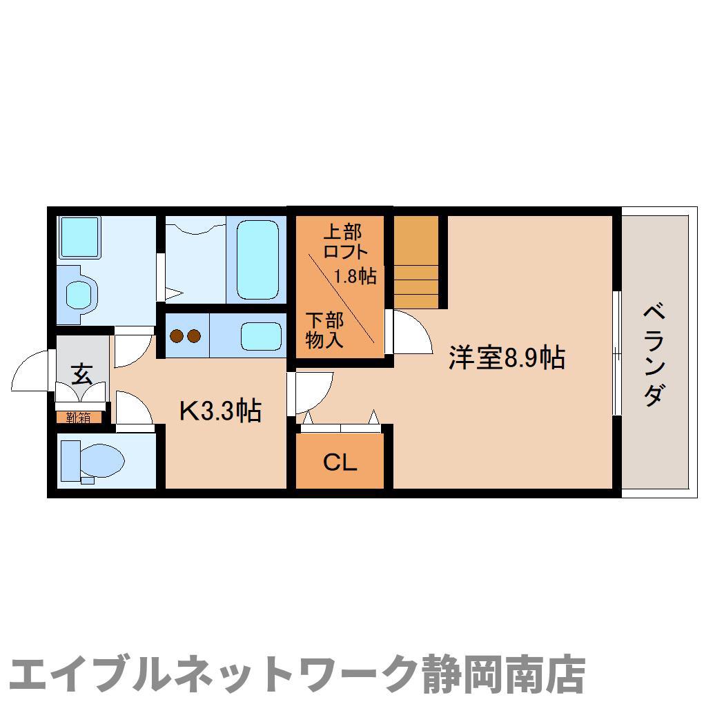 ROOTS(1K/3階)の間取り写真