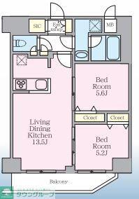 S-RESIDENCE板橋大山CLAIR(2LDK/1階)の間取り写真