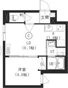 セフィーロ・フィオーレ(1LDK/2階)の間取り写真