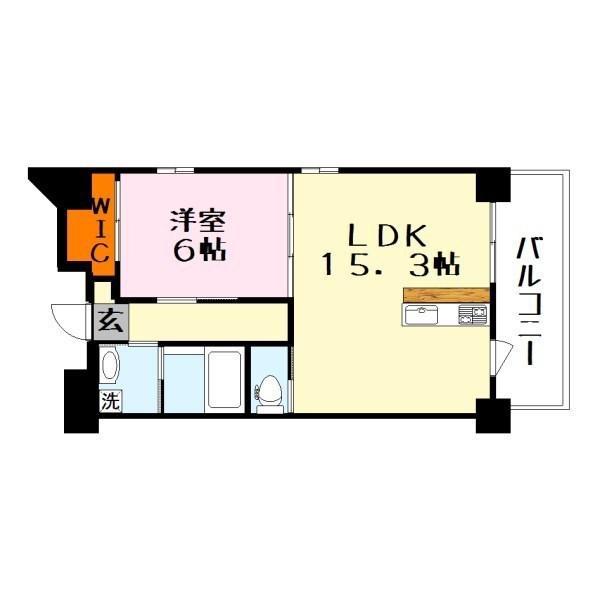 ル・マノワール(1LDK/2階)の間取り写真