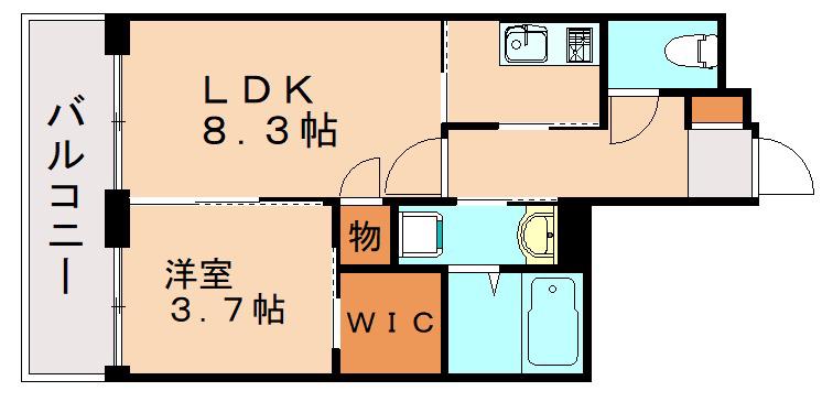 リアンプレミアムレジデンス平和(1LDK/3階)の間取り写真