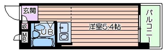 パークサイド上本町駅前(ワンルーム/6階)の間取り写真
