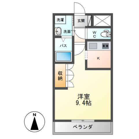 ブリリアントジェネレーションI(1K/1階)の間取り写真