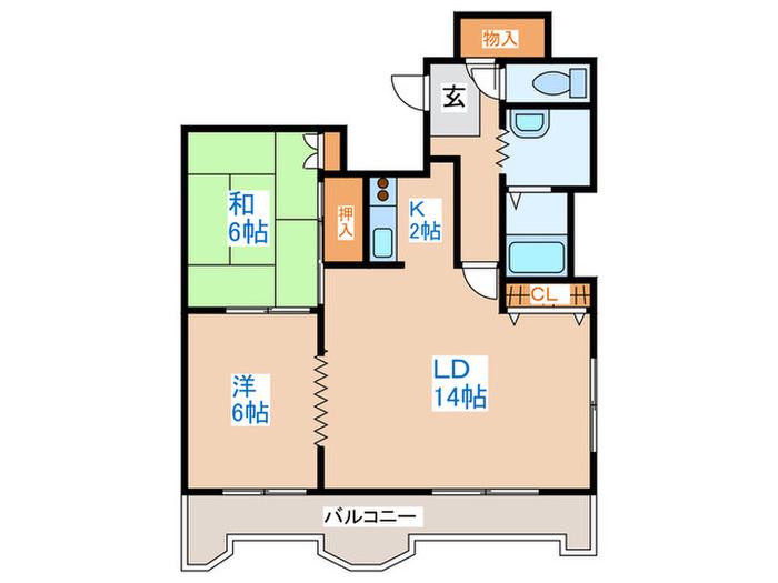 エンドレス三井南3西7(2LDK/8階)の間取り写真
