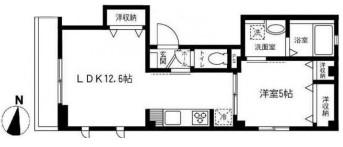 コーズィー(1LDK/3階)の間取り写真