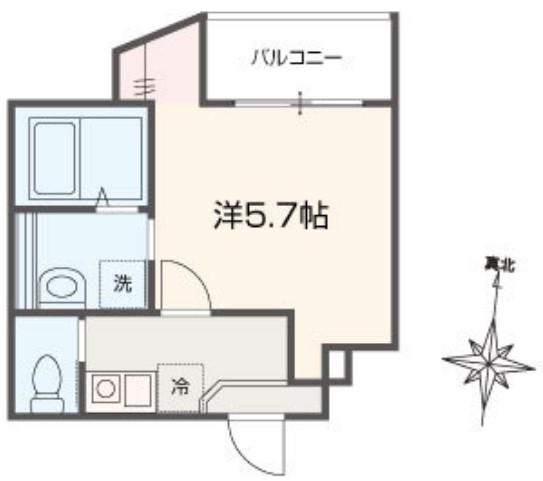 MWLLAS志茂II(1K/2階)の間取り写真