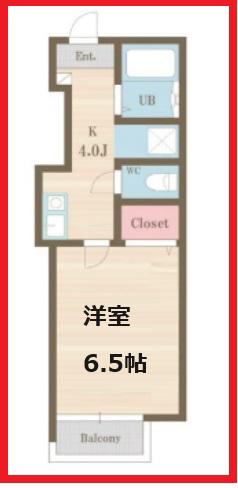 ロコ町屋(1K/1階)の間取り写真