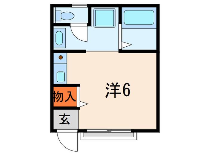 ハイツアビーロード(ワンルーム/2階)の間取り写真
