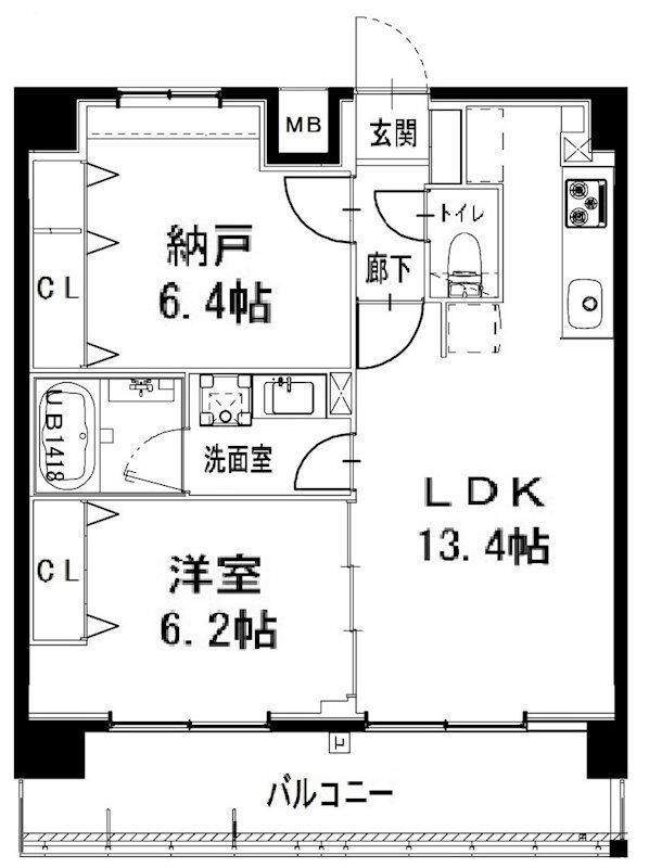 SPERO CASA SPERO CASA(1SLDK/6階)の間取り写真