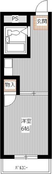 シュロス小川(1K/3階)の間取り写真