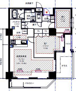 EVERGREEN(2LDK/2階)の間取り写真
