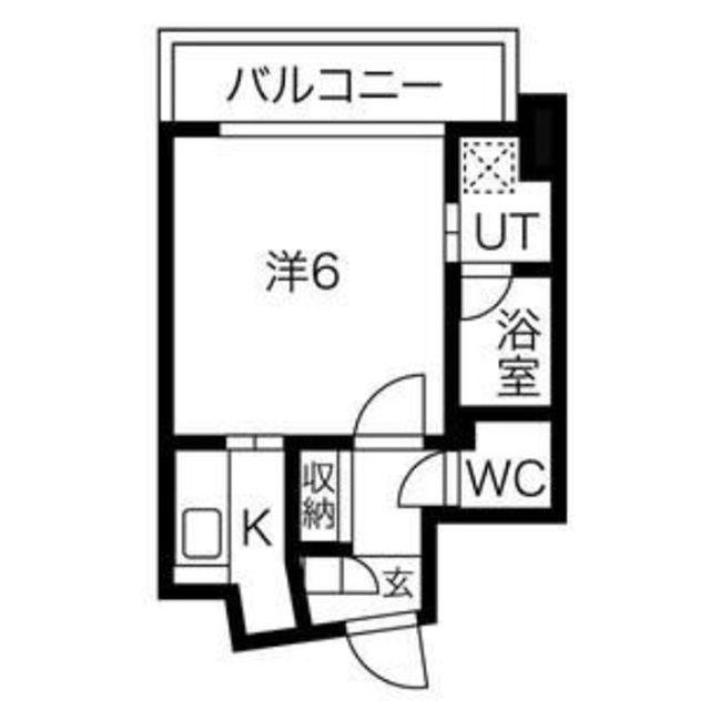 LUCE SHINFUKUSHIMA(1K/8階)の間取り写真