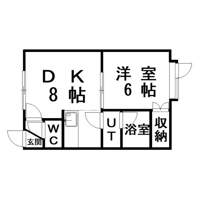 イシュタール昭和(1DK/2階)の間取り写真