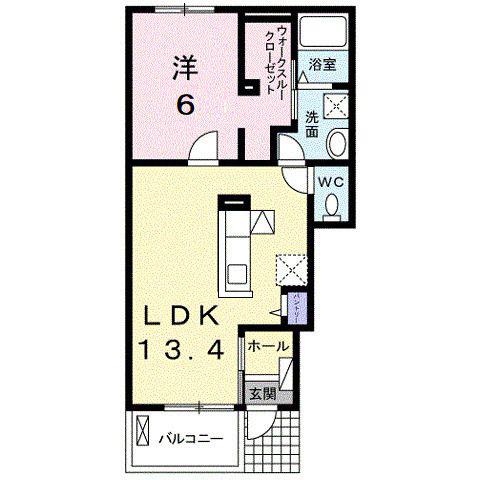 めぞん春日 I(1LDK/1階)の間取り写真