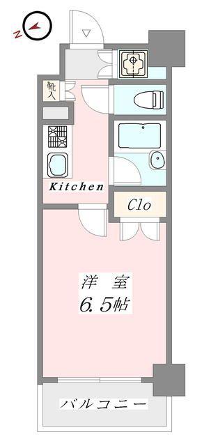 パレステュディオ日本橋東(1K/7階)の間取り写真