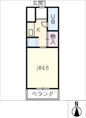 増田マンション(1K/1階)の間取り写真