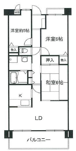 コートラフィーネ(3LDK/4階)の間取り写真