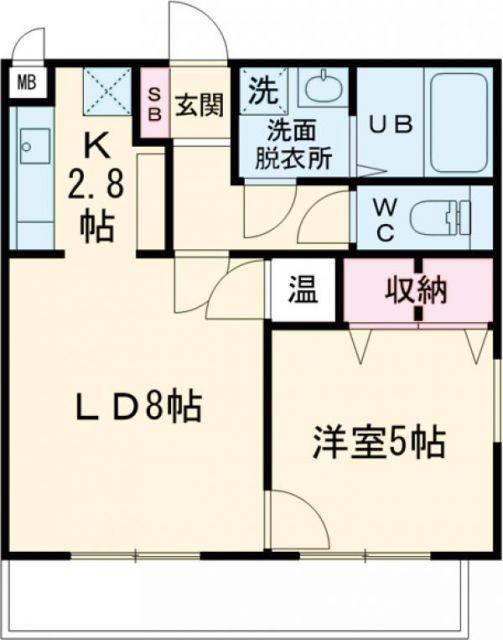 DI COLZA(1LDK/4階)の間取り写真
