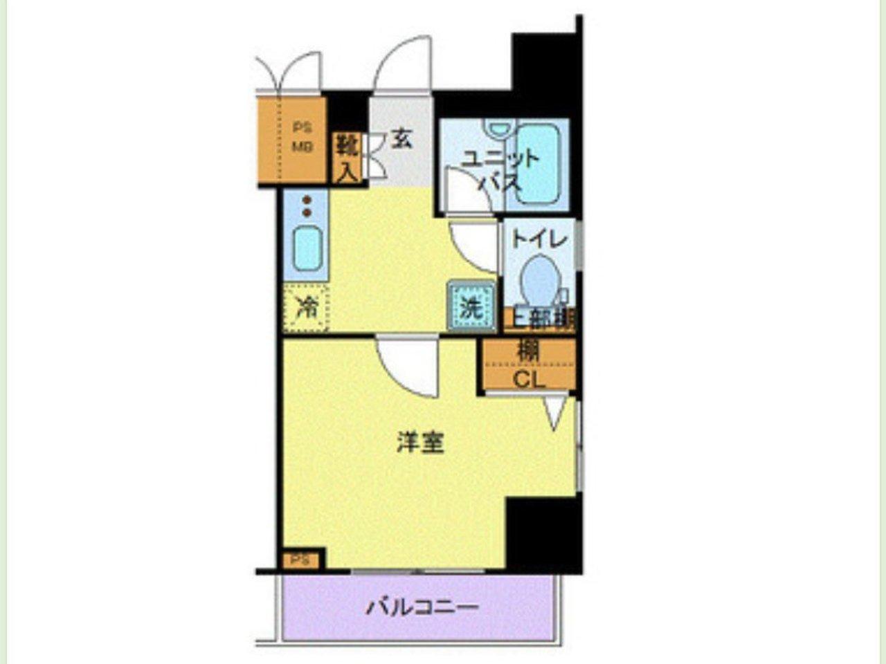 ヴェルト三軒茶屋II(1K/4階)の間取り写真