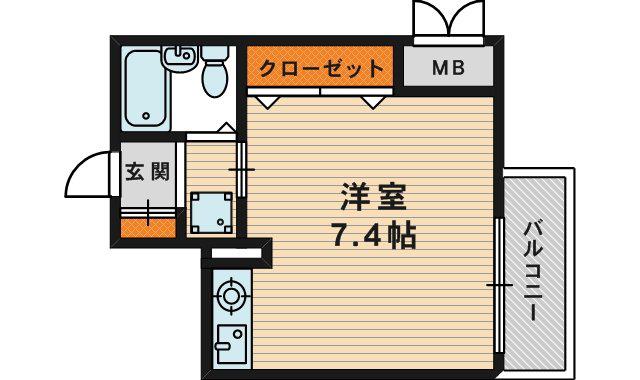 グランピア京橋(ワンルーム/3階)の間取り写真