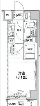 アイル グランデ押上イースト(1K/3階)の間取り写真