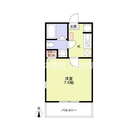 α PARKS HILLS(1K/3階)の間取り写真