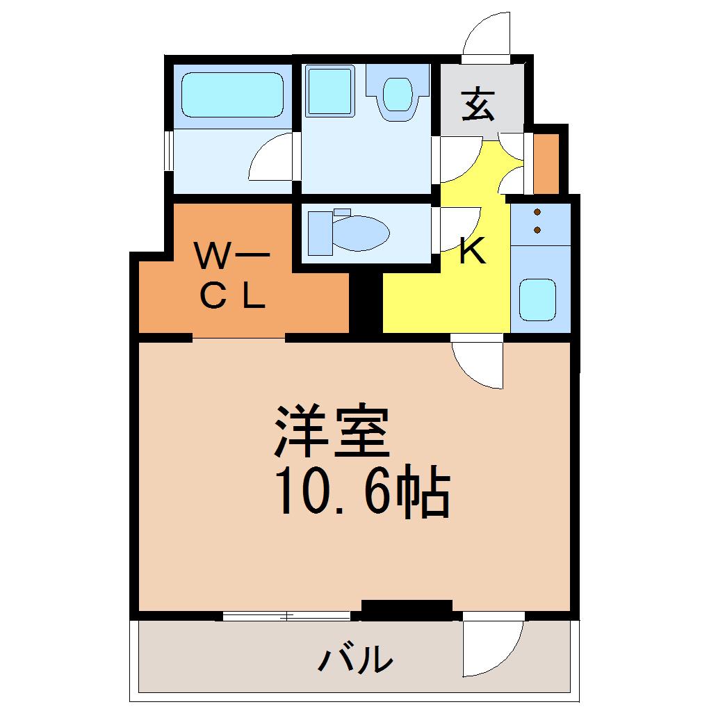 レジデンス SUN.K(ワンルーム/8階)の間取り写真