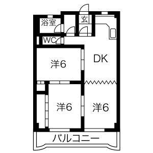 スイトマジョラム(2LDK/4階)の間取り写真