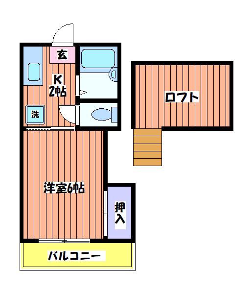 コーポ93(1K/1階)の間取り写真