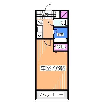 ベルデ堺東(1K/1階)の間取り写真