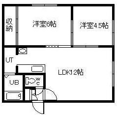ゴールドクレスト(2LDK/2階)の間取り写真